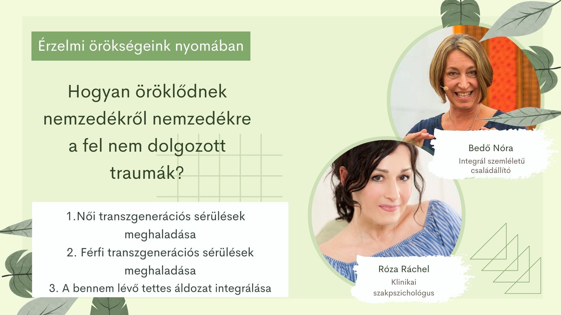 A belső béke és stabilitás válságos időkben - önismereti csoport